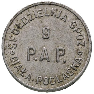Biała Podlaska, 1 złoty Spółdzielni Spożywców 9 pułku artylerii polowej, aluminium, Bart. 134/5, R7 b