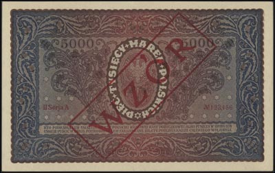 5.000 marek polskich 7.02.1920, II seria A, nume