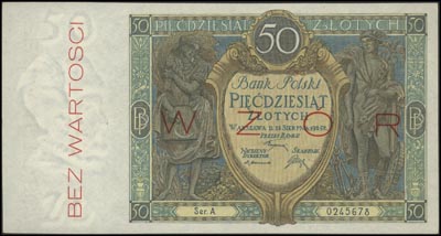 50 złotych 28.08.1925, seria A 0245678, WZÓR, Lu