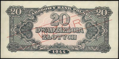 20 złotych 1944, \obowiązkowe, seria Rz 123456 - Rz 789000