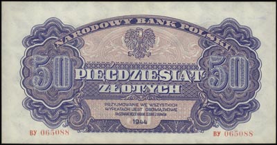 50 złotych 1944, \obowiązkowe, seria BY
