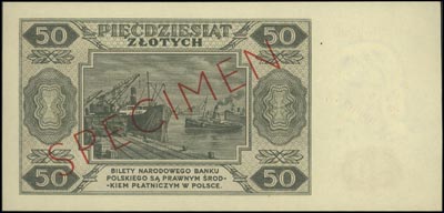 50 złotych 1.07.1948, seria OO 0000000, WZÓR z d