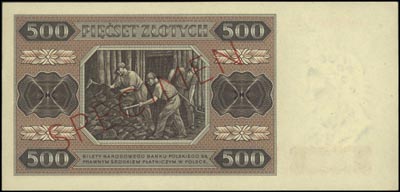 500 złotych 1.07.1948, seria OO 0000000, WZÓR z 