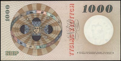 1000 złotych 24.05.1962, seria A 0000000, Miłczak 141Ab, bardzo rzadkie