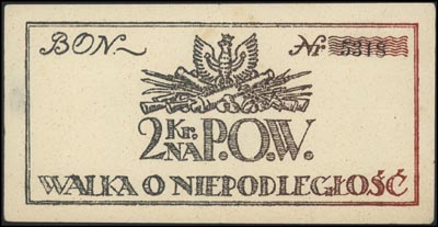 2 korony 1918, datek na Polską Organizację Wojsk