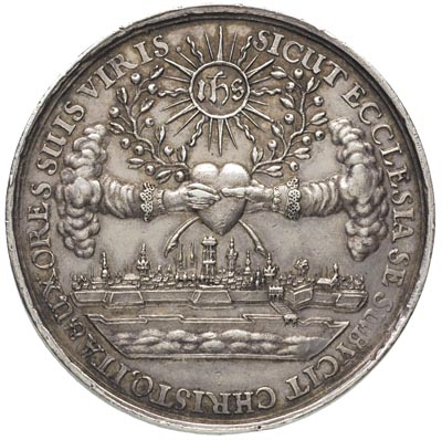 zaślubinowy medal autorstwa Johanna Höhna, Aw: K
