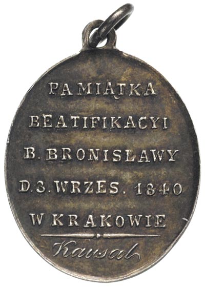 medalik - pamiątka beatyfikacji B. Bronisławy, 3