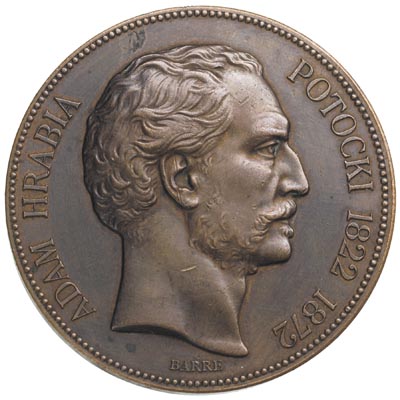 Adam hr. Potocki - medal autorstwa Barre’a wybit