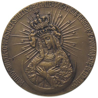 medal z Matką Boską Ostrobramską 1919 r., Aw: Ma
