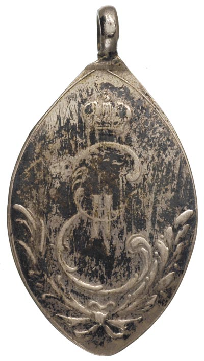 Katarzyna II, -medal za dzielność wykazaną podczas zdobycia Oczakowa 1788 r., srebro 45 x 25 mm, Diakow 210.2 (R3), nowodieł, patyna, rzadki