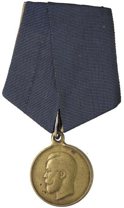 medal za wspaniale wypełnioną prace przy mobilizacji 1914 roku, jasny brąz, 28 mm, zawieszka, Diakow 1572.1