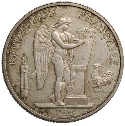 III Republika 1871-1940, 10 franków bez daty (1929), moneta próbna, srebro próba 500, Gadoury 799, piękny egzemplarz, rzadkie
