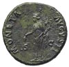 Domicjan 81-96, as 90-91, Rzym, Aw: Głowa cesarza w prawo, Rw: Moneta stojąca w lewo, trzymająca w..