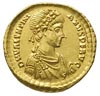 Walentynian II 375-392, solidus 383-388, Konstantynopol, Aw: Popiersie cesarza w prawo, Rw: Consta..
