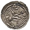 Mieszko III 1173-1201, brakteat; Postać na koniu w prawo, w polu napis MEZ/CO/, srebro 0.16 g, Str..
