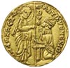 Wenecja- Antonio Venier 1382-1400, cekin, Aw: Doża klęczący przed św. Markiem, Rw: Chrystus w owal..