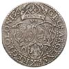 szóstak 1596, Malbork, na awersie i rewersie korony łączą się z zewnętrznymi obwódkami