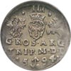 trojak 1594, Wilno, Ivanauskas 1062:210, moneta w pudełku NGC z certyfikatem AU 55, ładne lustro m..