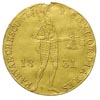 dukat 1831, Warszawa, odmiana z kropką przed pochodnią, złoto 3.47 g, Plage 269, Fr. 114, ubytek p..