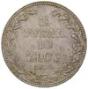 1 1/2 rubla = 10 złotych 1835, Warszawa, Plage 320, Bitkin 1131 R, rzadkie, patyna