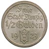 1/2 guldena 1923, Utrecht, Koga, Parchimowicz 59 a, piękny egzemplarz