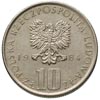 10 złotych 1984, Warszawa, Bolesław Prus, \odwrotka\" -awers odwrócony do rewersu o 180 stopni