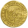 dukat 1550, Wrocław, złoto 3.55 g, F.u.S. 3423, Fr. 445, lekko gięty, pięknie zachowany