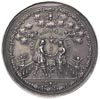 medal zaślubinowy autorstwa Sebastiana Dadlera, ok. 1629 r., Aw: W wieńcu para młodych ściskająca ..