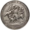 medal okolicznościowy na zawiązanie koalicji antytureckiej - Świętej Ligi 1684 r., Aw: Trzy liście..