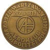 Zawody Challenge w Warszawie 1934 r. - medal autorstwa Stanisława Repety, Aw: Stylizowana sylwetka..