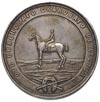 medal Wileńskigo Towarzystwa Jeździeckiego, koniec XIX w., Aw: Jeździec na koniu w lewo, poniżej s..