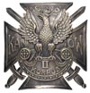 odznaka pamiątkowa 2 Polskiego Korpusu \Krzyż Kaniowski 1918, biały metal posrebrzany 41 x 43 mm S..