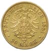 Reuss - młodsza linia, Henryk XIV 1867-1913, 20 marek 1881/A, Berlin, złoto 7.93 g, J. 256, rzadkie