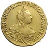 2 ruble 1756, Moskwa (Krasnyj Monetnyj Dwor), Aw: Popiersie, Rw: Orzeł dwugłowy, złoto 3.21 g, Bit..