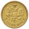 5 rubli 1910, Petersburg, złoto 4.28 g, Bitkin 36 R, Kazakow 377, Fr. 180, rzadki rocznik