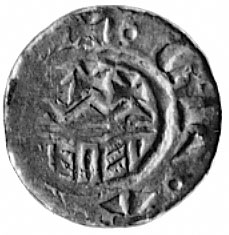 denar, Aw: Głowa księcia i napis VLADISL..., Rw: Budowla trójwieżowa z krzyżami i napis CRA..., Kop.I.1 -R-, 0,95 g.