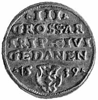 trojak 1539, Gdańsk, Aw: j.w., Rw: j.w., Kop.II.3, H-Cz.9358 R1 odmienna interpunkcja przy III i t..