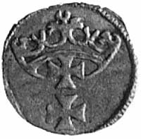 denar, Gdańsk, Aw: Orzeł, Rw: Herb Gdańska, Kop.IV.l -RR-, H-Cz.430 Rl, T.8