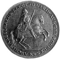 talar wikariacki 1741, Lipsk, Aw: Król na koniu 