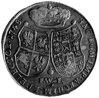 talar 1748, Drezno, Aw: Popiersie króla w zbroi 