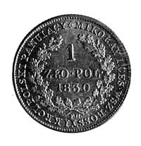 1 złoty 1830, Warszawa, Aw; j.w., Rw: j.w., Plag