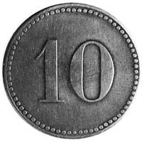 moneta zastępcza Dominium Głuszyn, Aw: Napis, Rw: Nominał 10