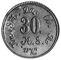 moneta zastępcza Dąbrowa, Aw: Napis i nominał, Rw: Napis, nominał 30 i data 1861