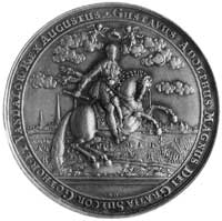 medal gdański Jana Höhna Starszego z okazji wizyty króla Jana Kazimierza 1653,Aw: Widok Gdańska, u..