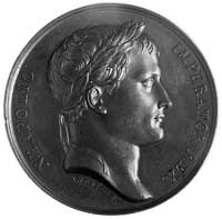 medal na pamiątkę utworzenia Księstwa Warszawskiego 1807, autorstwa Andrieu i Breneta, Aw: Głowa N..