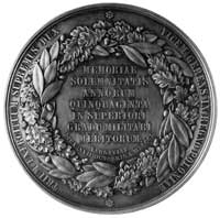 medal na 50 lat służby oficerskiej Iwana Paskiewicza 1850, autorstwa J. Minheymera, Aw: Głowa w le..