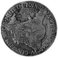 medal J. Aumillera poświęcony marszałkowi Piłsudskiemu 1930, Aw: Popiersie marszałka w lewo i napi..