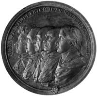 medal autorstwa Loosa wybity z okazji utworzenia Królestwa Prus 1801, Aw: Popiersia Fryderyka I, F..
