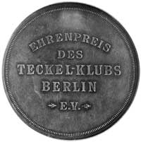 medal nagrodowy Klubu Hodowców Jamników w Berlinie, Aw: Scena rodzajowa z jamnikami, Rw: Napis EHR..