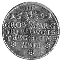 trojak 1591, Cieszyn, Aw: Popiersie i napis, Rw: Napis, FbSg.2980